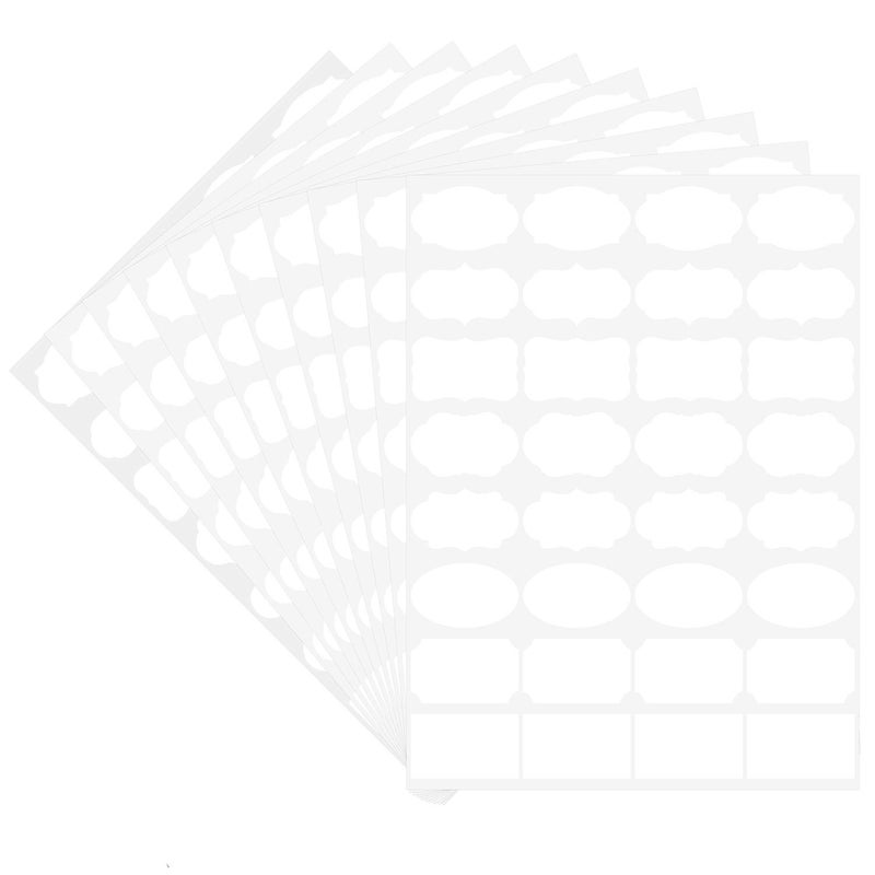 Wisdompro 320 pcs Removable Freezer Labels, Blank White Labels Stickers for Food Containers, Storage Bins, Spice Jars, Bottles, Organize Your Home & Kitchen - 2x1.2 inch - Image 1